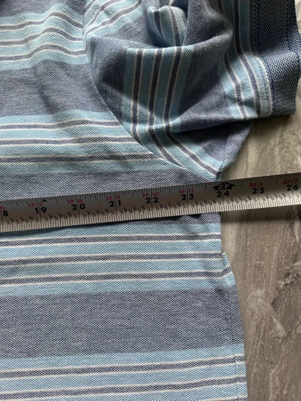 Nautica Light Blue and Blue Horizontal Stripe Polo XL - Picture 5 of 5